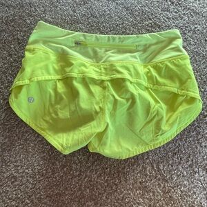 Highlight yellow speed up low rise lined shorts 2.5 size 0.